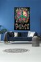 Multicolored Peace Peace Marked Stain Resistant Velvet Fabric Wall Cloth Wall Carpet Tapestry - 3