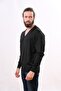 Woolen V-Neck Sweater - Black - 3