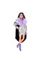 Barbie Extra Mor Botlu Bebek Hhn07 - 4