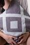 Custom Designed Cushion Cover with Punch Embroidery on Charcoal grey Cotton Fabric, 43x43 cm - 6