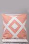 Special Design Orange Cotton Fabric with Punch Embroidery Throw Pillow Cover 43x43 Cm