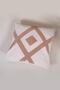Specially Designed Beige Cotton Fabric with Brown Punch Embroidery Throw Pillow Cover 43x43 Cm - 5