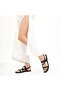 Genuine Leather Women's Black Sandals - M2008