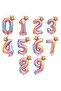 3 Year Old Rainbow Number And King Crown Foil Balloon Birthday Party Celebration Set - 3