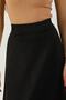 Women's Black High-Waist Suede Mevlana Skirt - 3