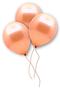 Rose Gold Colored Metallic Balloon 10 Pieces Copper 30 cm Birthday Bride Bachelorette Party Balloon