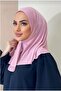 Pink Women's Snap Hijab Scarf Bonnet Shawl - 2