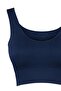 Koyu Lacivert Seamless/Dikişsiz Destekli/Şekillendirici Kalın Askılı Spor Sütyeni TWOAW23SS00019 - 7