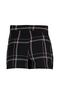 Black Plaid Patterned Tweed Woven Shorts Skirt TWOAW23SR00017 - 6