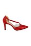 Women's Red Heeled Shoes - 5