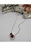 Red Black Detailed Steel Necklace with Snap Ring