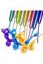 Chrome Sausage Balloon 10 Pieces 150X5 cm Mixed Color Long Thin Shape Giving Shiny Clown Balloon - 2