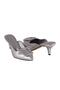Silver High Heeled Women's Slippers - 3