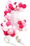 45 Balloon Chain: (15 Macarons Pink, 15 Metallic Fuchsia, 15 Matte White Balloons, Chain, Adhesive) - 2
