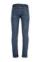 Koyu Mavi Esnek Kumaş Kahve Eskitme Görünümlü Skinny Fit Dar Kesim Jeans Kot Pantolon TMNAW23JE00047 - 9