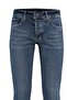 Koyu Mavi Esnek Kumaş Kahve Eskitme Görünümlü Skinny Fit Dar Kesim Jeans Kot Pantolon TMNAW23JE00047 - 8