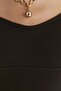 Kahverengi Dikiş Detaylı Fitted/Vücuda Oturan Crop Fitilli Esnek Örme Bluz TWOAW22BZ0530 - 4
