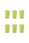 Acrylic Green 6-Piece Long Cup & Water Soft Drink Cup 750 Ml (Not Large Size & Glass)