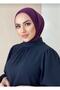 Plum Women's Snap Hijab Scarf Bonnet Shawl