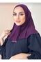 Plum Women's Snap Hijab Scarf Bonnet Shawl - 3