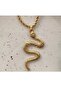 Yellow Color Necklace with Snake Figure - 4