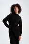 Regular Fit Turtleneck Thessaloniki Braided Maxi Knitwear Dress W0613Az22Wn - 3