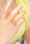 Sri Yantra Adjustable Stainless Steel Gold Color Ring