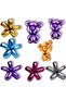Chrome Sausage Balloon 10 Pieces 150X5 cm Mixed Color Long Thin Shape Giving Shiny Clown Balloon - 8