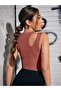 Women's Shoulder Detail Cutout Sleeveless Style Crop Top Blouse - 2