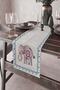 40x140cm Premium Thai Feather Woven Stain Resistant Fabric Table Cloth with Elephant Runner Rnr155