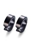Unisex Compressed Unisex Non-Hole Steel Hoop Earrings - 2 Pairs Sold - 5