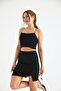 Women's Slit Mini Skirt - 3