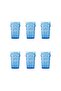 Acrylic Blue 6-Piece Long Cup & Water Soft Drink Cup 750 Ml (Not Large Size & Glass)