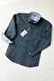 Navy Blue Three Color Long Sleeve Lumberjack Children's Shirt
