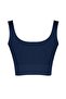 Koyu Lacivert Seamless/Dikişsiz Destekli/Şekillendirici Kalın Askılı Spor Sütyeni TWOAW23SS00019 - 8