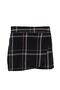 Black Plaid Patterned Tweed Woven Shorts Skirt TWOAW23SR00017 - 7