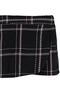 Black Plaid Patterned Tweed Woven Shorts Skirt TWOAW23SR00017 - 8
