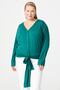 Knitted Blouse with Tie Waist