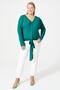 Knitted Blouse with Tie Waist - 3