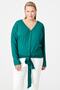 Knitted Blouse with Tie Waist - 4