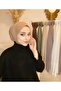 Camel Women's Snap Hijab Scarf Bonnet Shawl - 2