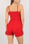 Red Flexible Fabric Strap Mini Jumpsuit Mini Dress Evening Dress Jumpsuit 674 582061 - 5