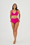 Starinci Bikini Set Pink Gathering High Waist - 3