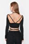 Black Piping Detailed Blouse TPRAW23BZ00028 - 6