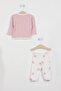 U.S. Polo Assn Licensed Powder Pink Baby Girl 5-Piece Hospital Discharge Set - 4
