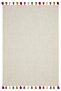 Moroccan 9003 Beige Colored Tasseled Bohomian and Modern Kilim