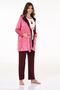 Dried Rose Velvet Maternity and Maternity Pajamas Set with Dressing Gown