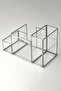 20x11x10cm Black Anthracite Geometric Glass Pen Holder Organizer Office Decoration Makeup Brush Organizer - 4