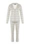 Gri %100 Pamuklu Ekoseli Örme Pijama Takımı THMAW20PT0266 - 6