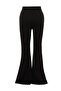 Plus Size Trousers with Flare Cut Black Belt - Tbbaw23Ar00001 - 6